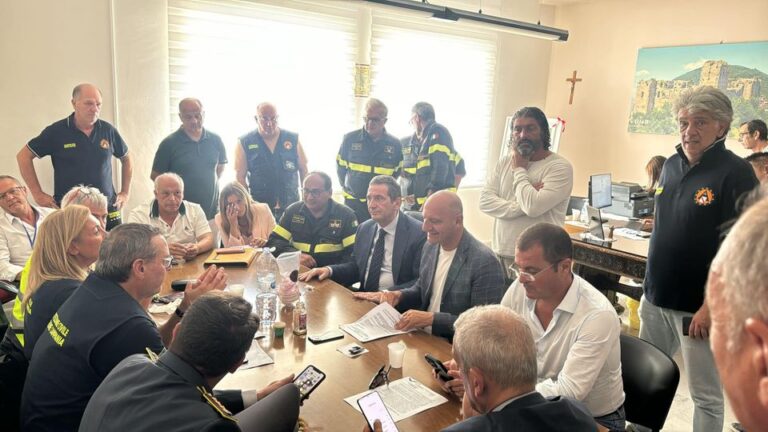 ZANNINI AL VERTICE CON PREFETTO E SINDACO SU EMERGENZA MALTEMPO A SAN FELICE A CANCELLO