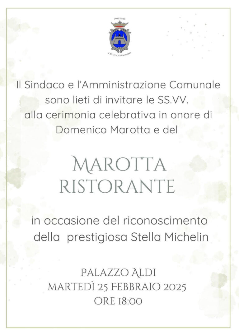 INVITO TRIBUTO MAROTTA COMUNE CASTEL CAMPAGNANO