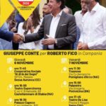 Giuseppe Conte domani a Sessa Aurunca per sostenere Roberto Fico: tappa alla cooperativa “Al di là dei sogni”